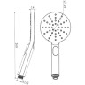 Душевая лейка LEMARK LM8122GM, 120 мм