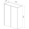 Шкаф LEMARK COMBI 60 см подвесной, 2-х дверный, белый глянец LM03C60SH