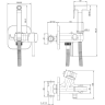 Смеситель LEMARK SOLO с гигиеническим душем, встраиваемый, хром LM7173C